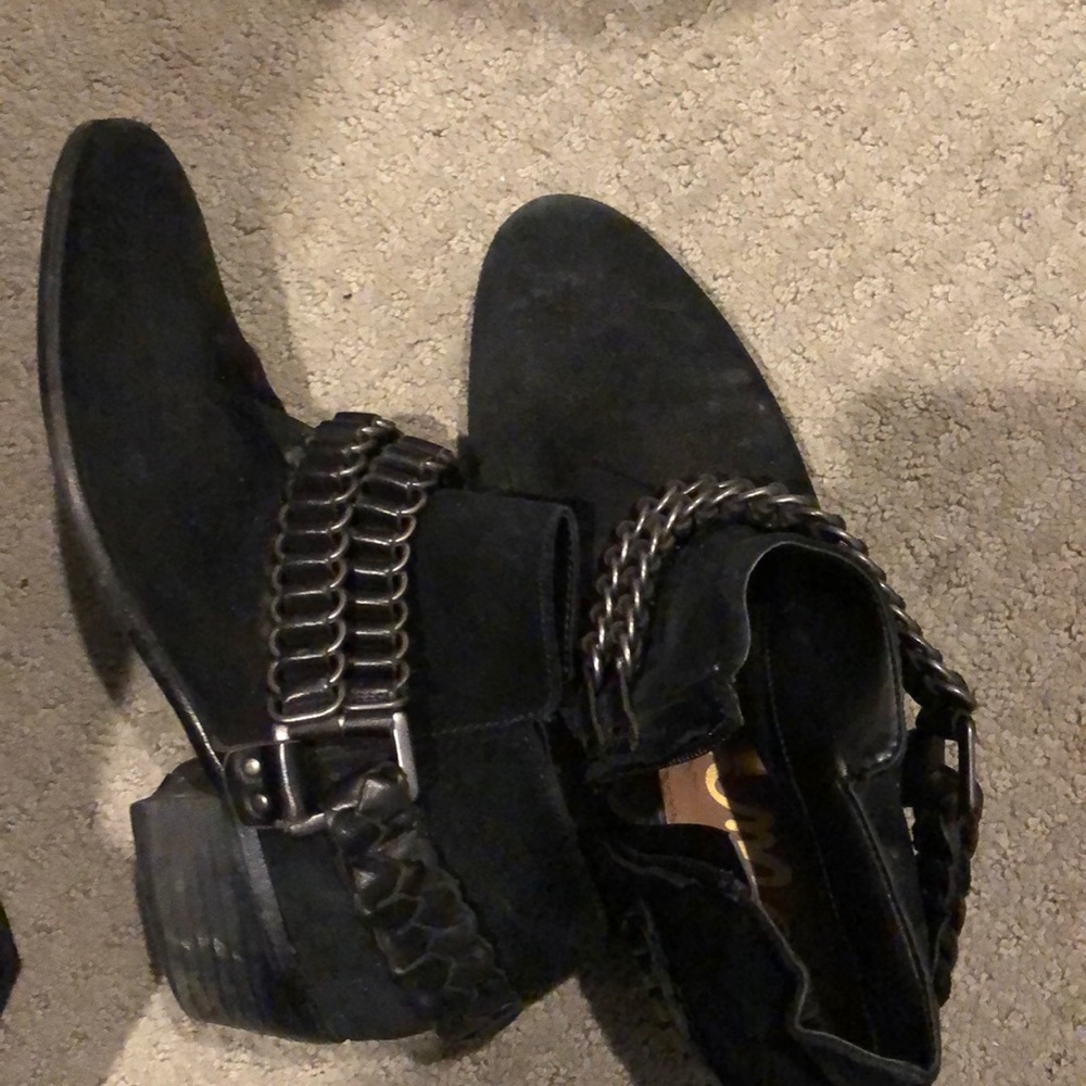 Sam Edelman low black suede boots